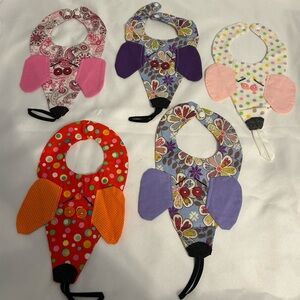 Floral and Polka Dot Pacey holder Bib Set